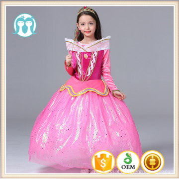 Crianças roupas de longo comprimento crianças princesa personagens de desenhos animados vestidos de festa trajes de teatro vestidos de manga cheia de rainha